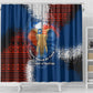 Liberia Elephant Power of Tradition Shower Curtain Tribal Red Blue Splash - African Pride