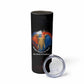 Liberia Elephant Power of Tradition Skinny Tumbler Tribal Red Blue Splash - African Pride
