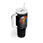 Liberia Elephant Power of Tradition Tumbler With Handle Tribal Red Blue Splash - African Pride