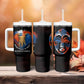 Liberia Elephant Power of Tradition Tumbler With Handle Tribal Red Blue Splash - African Pride