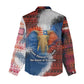 Liberia Elephant Power of Tradition Women Casual Shirt Tribal Red Blue Splash - African Pride