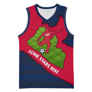 Liberia Lone Stars Rise Football Basketball Jersey Map Graphic and National Flag - African Pride