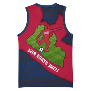 Liberia Lone Stars Rise Football Basketball Jersey Map Graphic and National Flag - African Pride