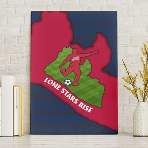 Liberia Lone Stars Rise Football Canvas Wall Art Map Graphic and National Flag - African Pride