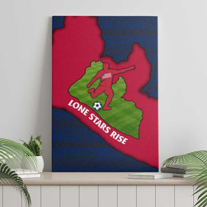 Liberia Lone Stars Rise Football Canvas Wall Art Map Graphic and National Flag - African Pride