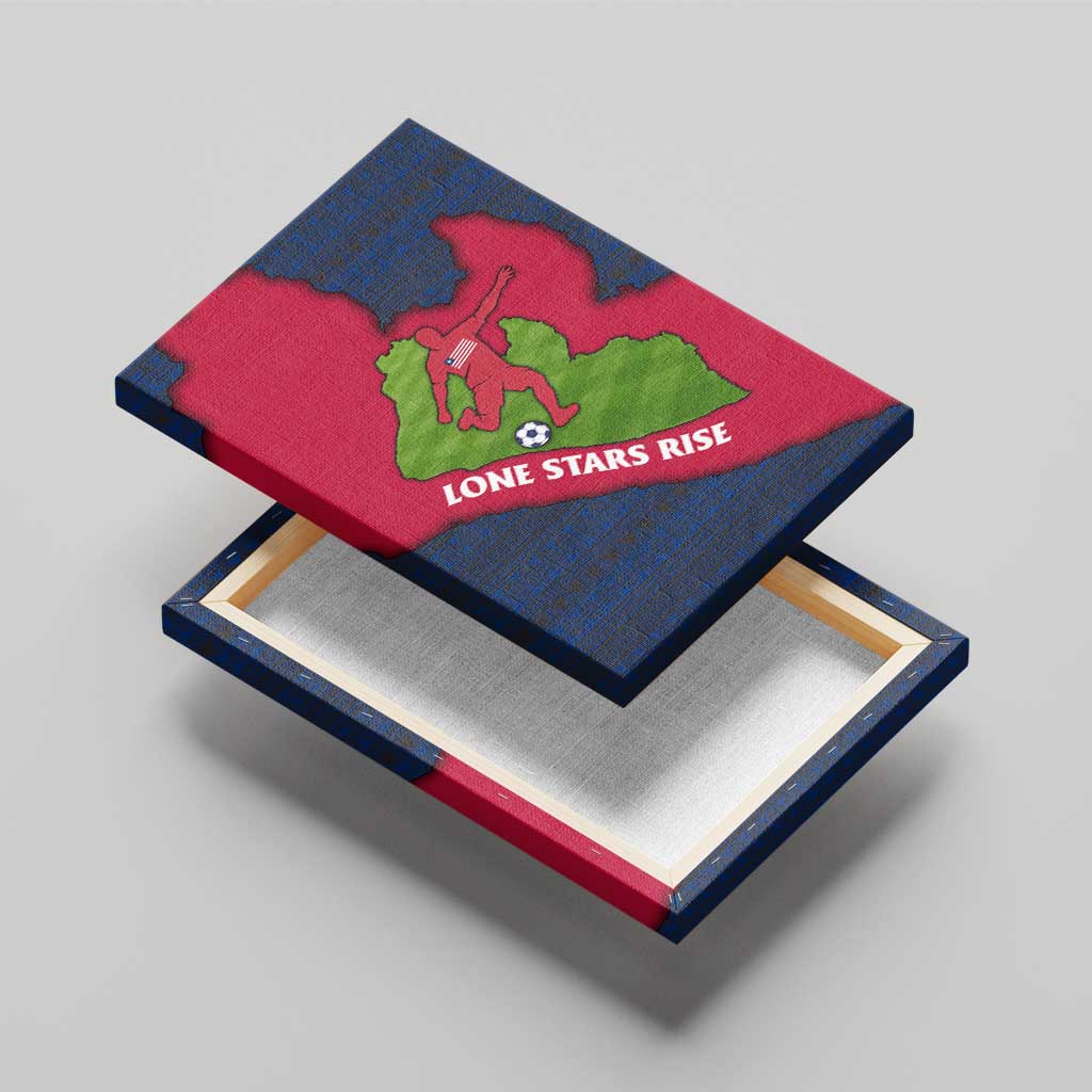 Liberia Lone Stars Rise Football Canvas Wall Art Map Graphic and National Flag - African Pride