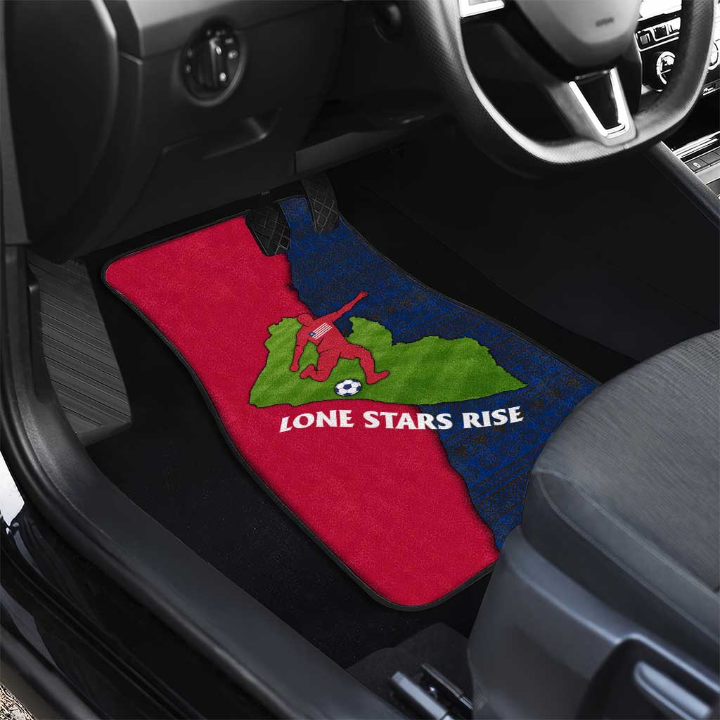 Liberia Lone Stars Rise Football Car Mats Map Graphic and National Flag - African Pride