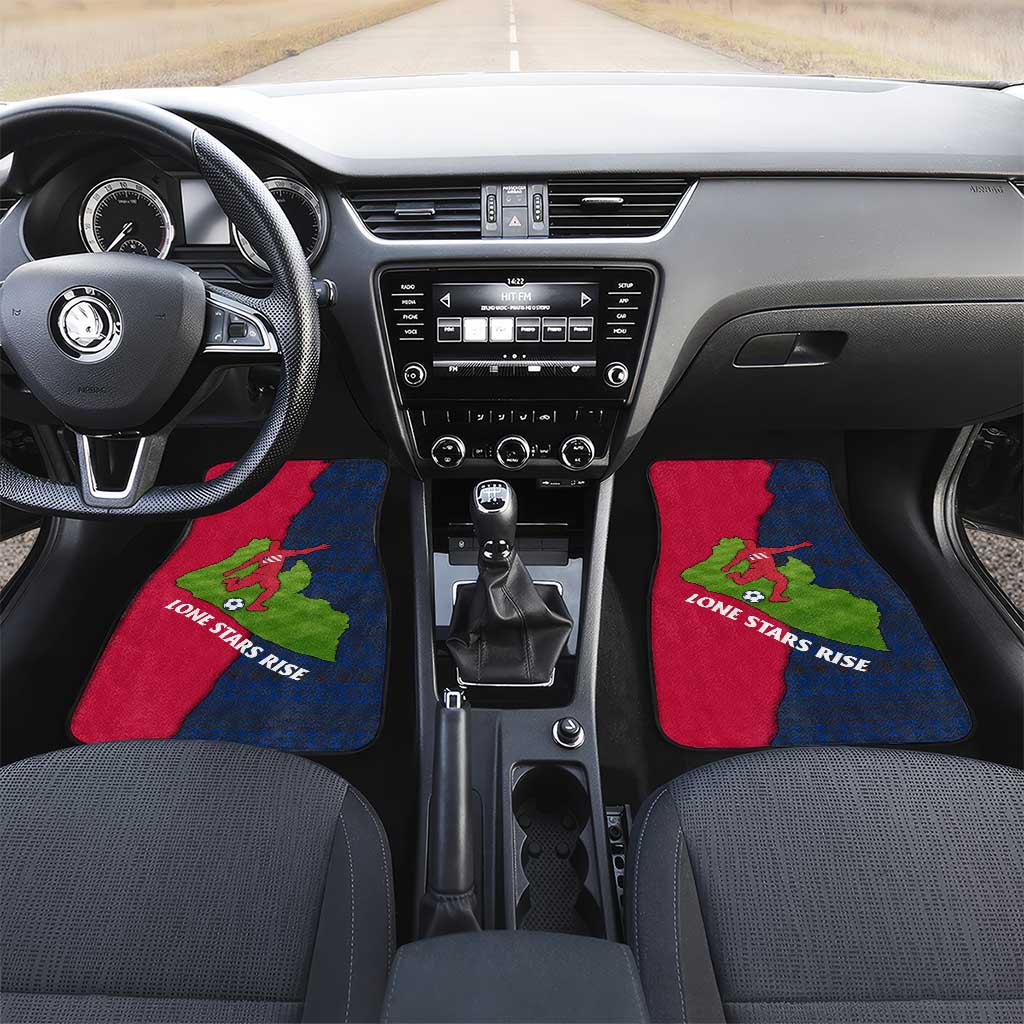 Liberia Lone Stars Rise Football Car Mats Map Graphic and National Flag - African Pride