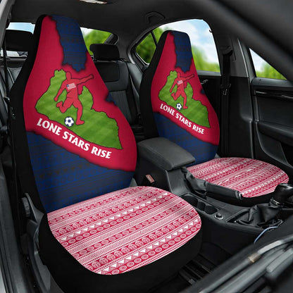 Liberia Lone Stars Rise Football Car Seat Cover Map Graphic and National Flag - African Pride