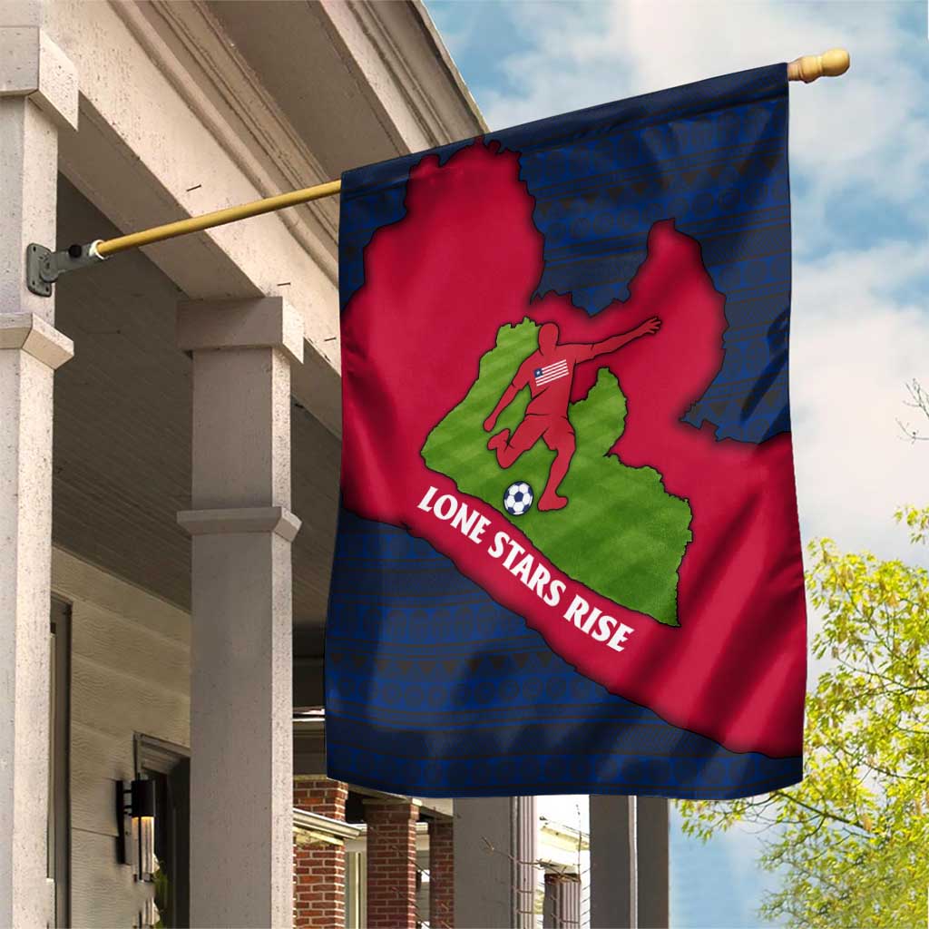 Liberia Lone Stars Rise Football Garden Flag Map Graphic and National Flag - African Pride