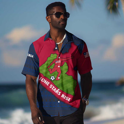 Liberia Lone Stars Rise Football Hawaiian Shirt Map Graphic and National Flag - African Pride