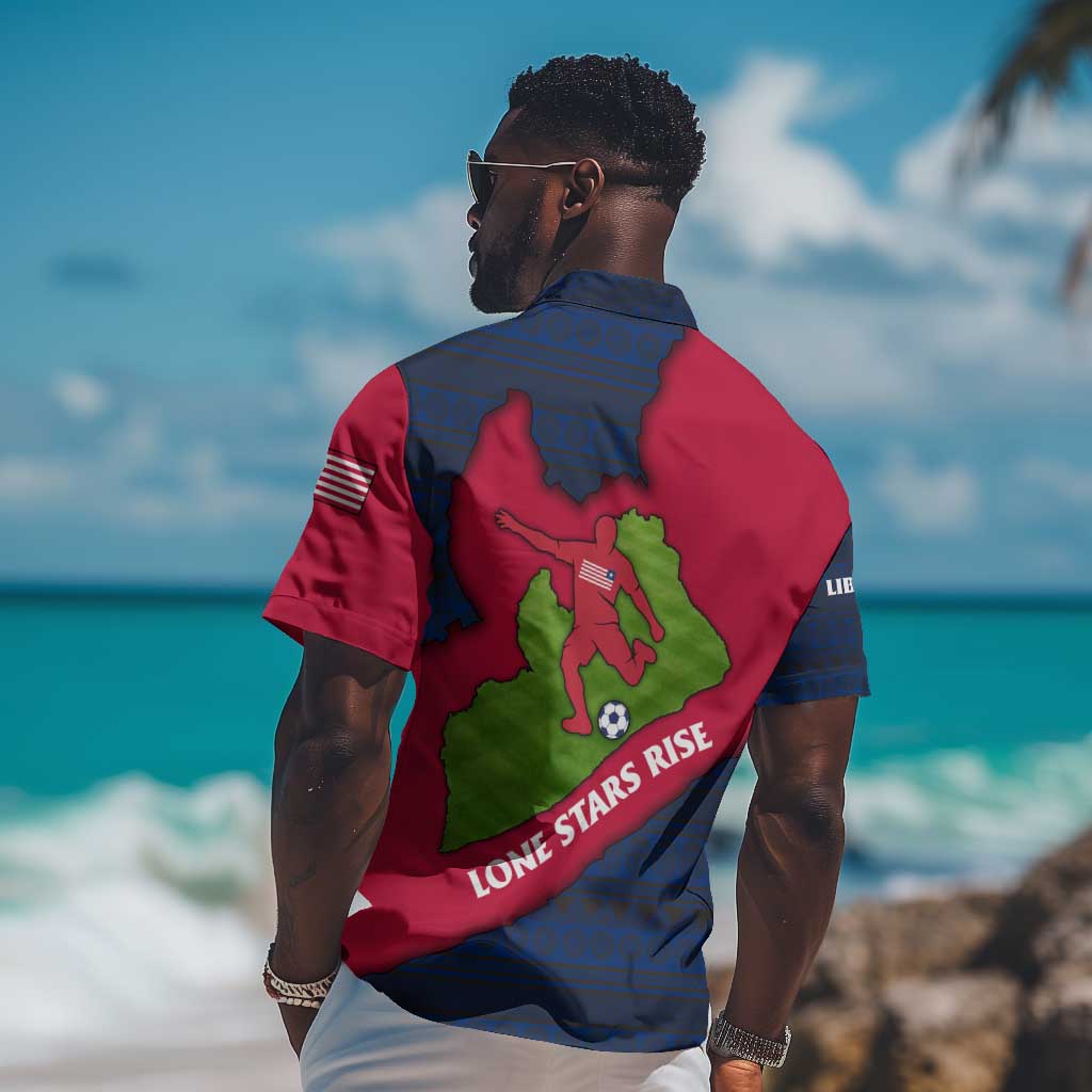 Liberia Lone Stars Rise Football Hawaiian Shirt Map Graphic and National Flag - African Pride