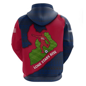 Liberia Lone Stars Rise Football Hoodie Map Graphic and National Flag - African Pride