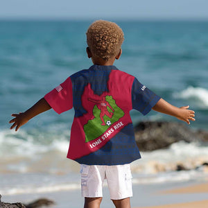 Liberia Lone Stars Rise Football Kid Hawaiian Shirt Map Graphic and National Flag - African Pride