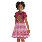 Liberia Lone Stars Rise Football Kid Short Sleeve Dress Map Graphic and National Flag - African Pride