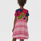 Liberia Lone Stars Rise Football Kid Short Sleeve Dress Map Graphic and National Flag - African Pride