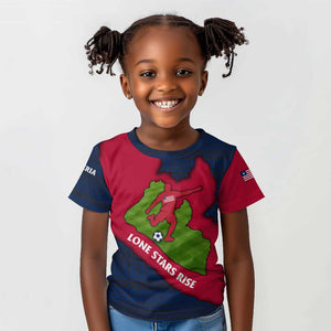Liberia Lone Stars Rise Football Kid T shirt Map Graphic and National Flag - African Pride