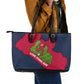 Liberia Lone Stars Rise Football Leather Tote Bag Map Graphic and National Flag - African Pride