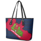 Liberia Lone Stars Rise Football Leather Tote Bag Map Graphic and National Flag - African Pride