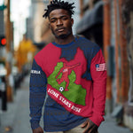 Liberia Lone Stars Rise Football Long Sleeve Shirt Map Graphic and National Flag - African Pride