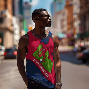 Liberia Lone Stars Rise Football Men Tank Top Map Graphic and National Flag - African Pride