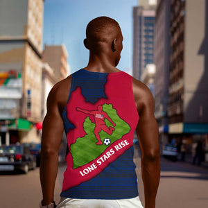 Liberia Lone Stars Rise Football Men Tank Top Map Graphic and National Flag - African Pride