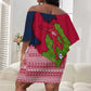 Liberia Lone Stars Rise Football Off Shoulder Short Dress Map Graphic and National Flag - African Pride