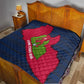 Liberia Lone Stars Rise Football Quilt Map Graphic and National Flag - African Pride