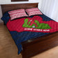 Liberia Lone Stars Rise Football Quilt Bed Set Map Graphic and National Flag - African Pride
