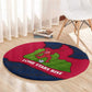 Liberia Lone Stars Rise Football Round Carpet Map Graphic and National Flag - African Pride