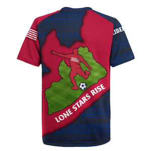 Liberia Lone Stars Rise Football Rugby Jersey Map Graphic and National Flag - African Pride