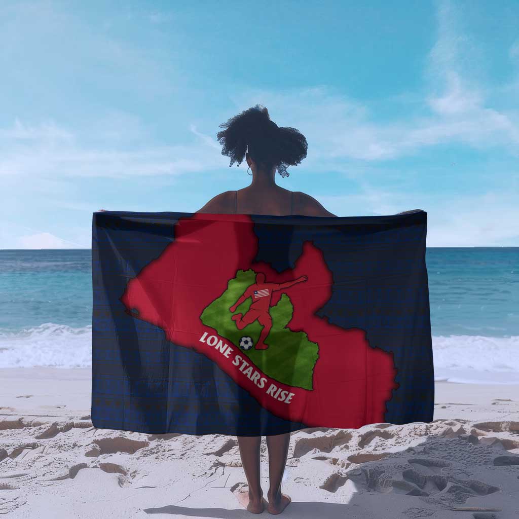 Liberia Lone Stars Rise Football Sarong Map Graphic and National Flag - African Pride