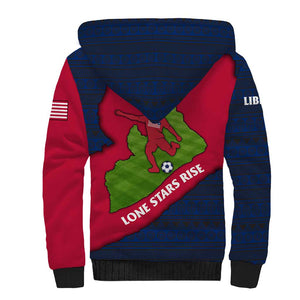 Liberia Lone Stars Rise Football Sherpa Hoodie Map Graphic and National Flag - African Pride