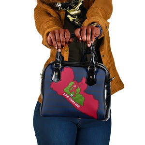 Liberia Lone Stars Rise Football Shoulder Handbag Map Graphic and National Flag - African Pride