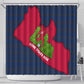 Liberia Lone Stars Rise Football Shower Curtain Map Graphic and National Flag - African Pride
