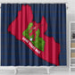 Liberia Lone Stars Rise Football Shower Curtain Map Graphic and National Flag - African Pride