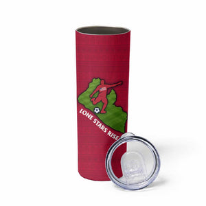 Liberia Lone Stars Rise Football Skinny Tumbler Map Graphic and National Flag - African Pride