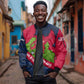 Liberia Lone Stars Rise Football Sleeve Zip Bomber Jacket Map Graphic and National Flag - African Pride
