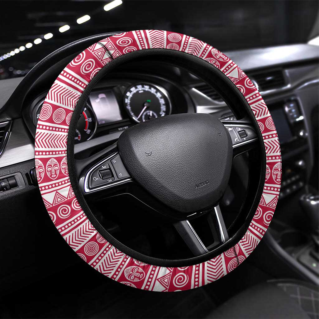 Liberia Lone Stars Rise Football Steering Wheel Cover Map Graphic and National Flag - African Pride