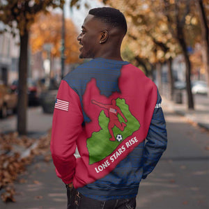 Liberia Lone Stars Rise Football Sweatshirt Map Graphic and National Flag - African Pride