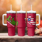 Liberia Lone Stars Rise Football Tumbler With Handle Map Graphic and National Flag - African Pride