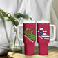 Liberia Lone Stars Rise Football Tumbler With Handle Map Graphic and National Flag - African Pride