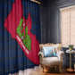Liberia Lone Stars Rise Football Window Curtain Map Graphic and National Flag - African Pride