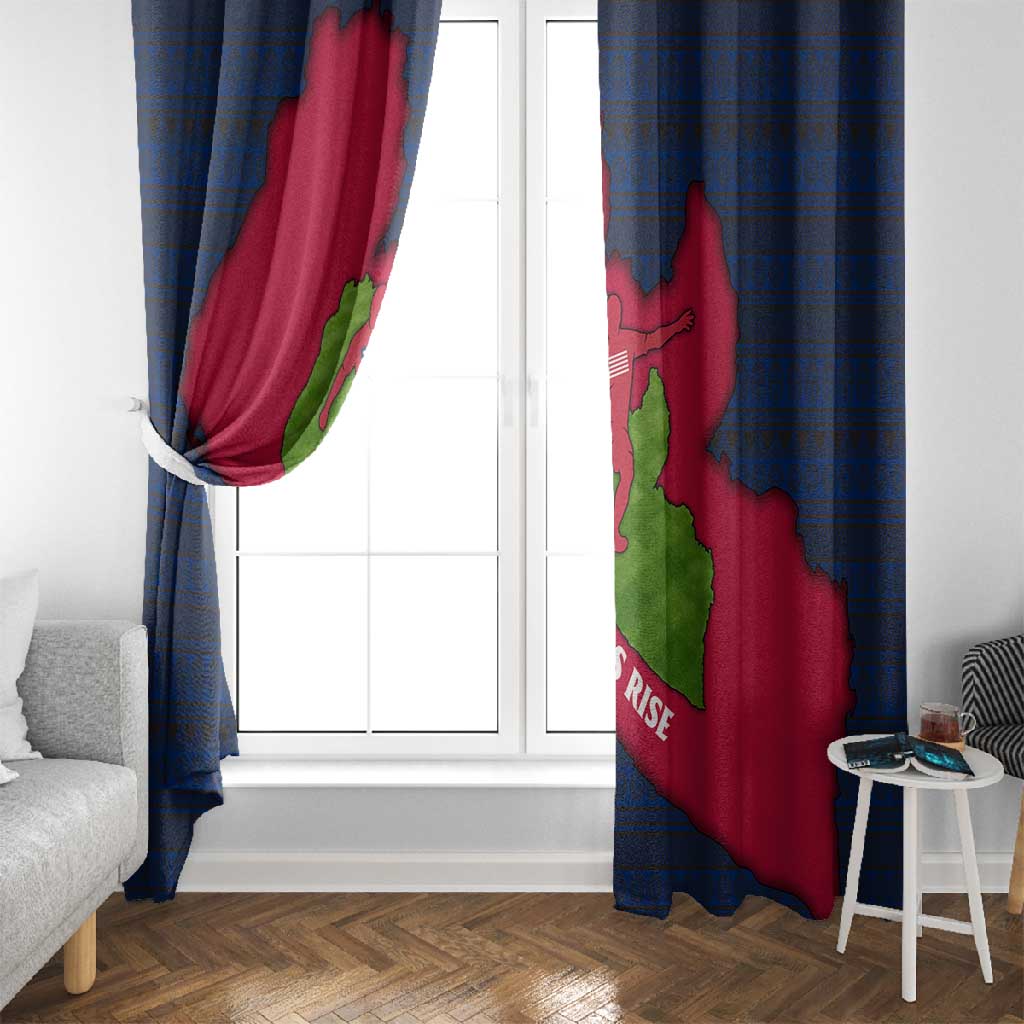 Liberia Lone Stars Rise Football Window Curtain Map Graphic and National Flag - African Pride