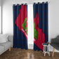 Liberia Lone Stars Rise Football Window Curtain Map Graphic and National Flag - African Pride