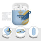 Prince Hall Freemasonry AirPods Case Vintage Brush Stroke Masonic Blue Gold Graphic