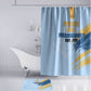 Prince Hall Freemasonry Bathroom Set Vintage Brush Stroke Masonic Blue Gold Graphic
