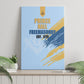 Prince Hall Freemasonry Canvas Wall Art Vintage Brush Stroke Masonic Blue Gold Graphic