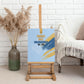 Prince Hall Freemasonry Canvas Wall Art Vintage Brush Stroke Masonic Blue Gold Graphic