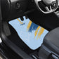 Prince Hall Freemasonry Car Mats Vintage Brush Stroke Masonic Blue Gold Graphic